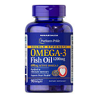 Омега 3 рыбий жир Puritan's Pride Omega-3 Fish Oil 1200 mg Double Strength (90 капс)