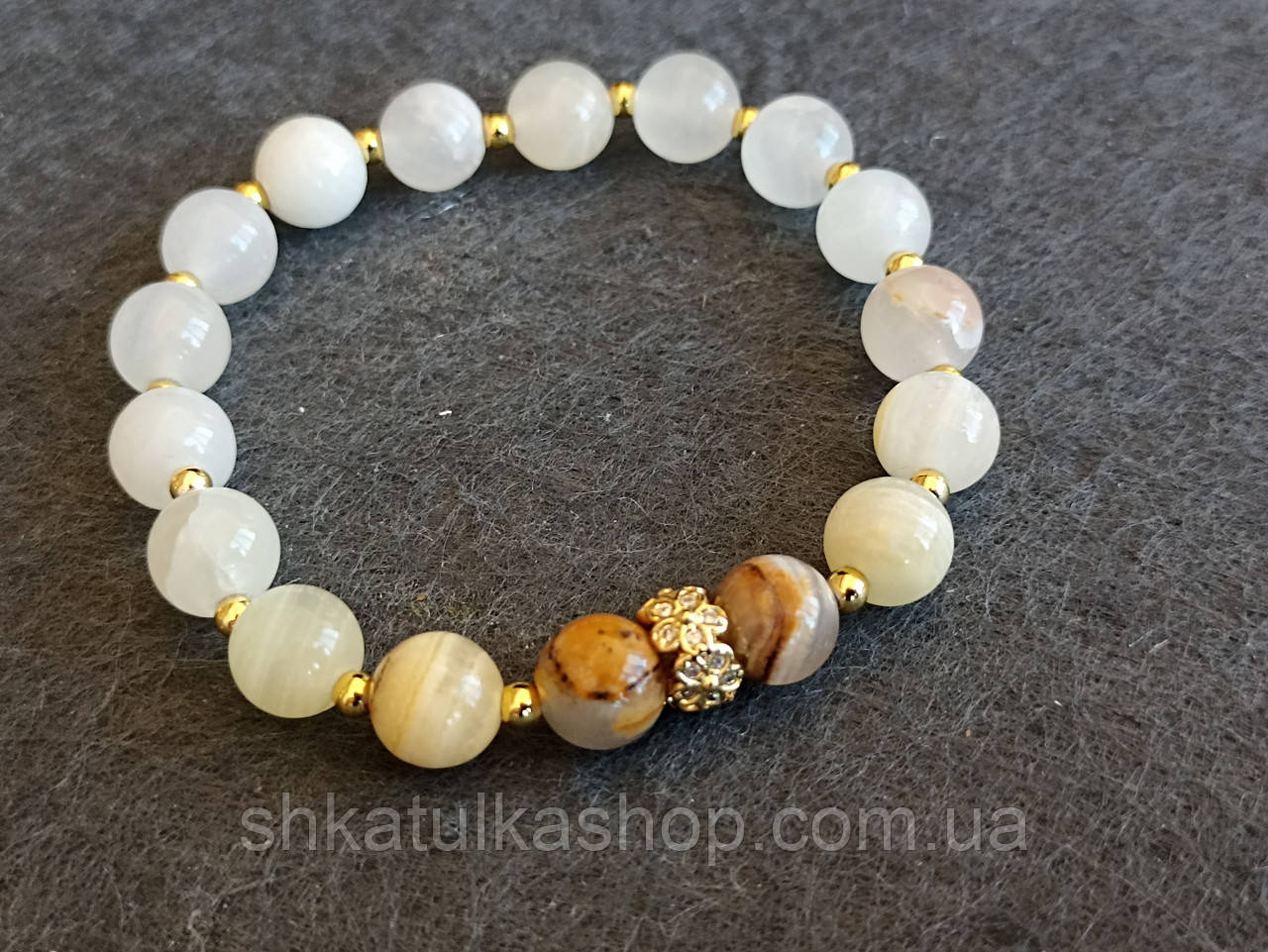 Браслет онікс 8мм, фото 1