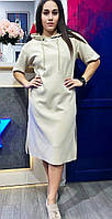 Модне красиве жіноче плаття трикотажне короткий рукав біла Жіноча спортивна сукня з капюшоном