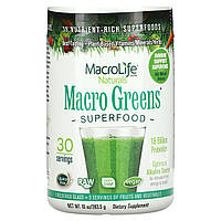 Macrolife Naturals, Macro Greens, суперфуд, 10 унций (283,5 г)