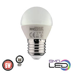 Лампа E27 Elite-6-E27-300 LED 6W 3000K шар 001-005-0006 Horoz Electric Туреччина