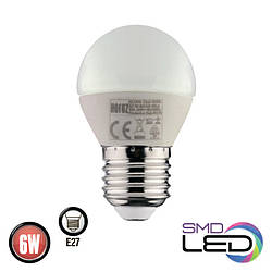 Лампа E27 Elite-6-E27-640 LED 6W 6400K шар 001-005-0006 Horoz Electric Туреччина