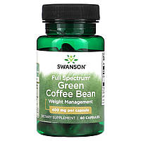 Swanson, Full Spectrum Green Coffee Bean, 400 mg, 60 Capsules