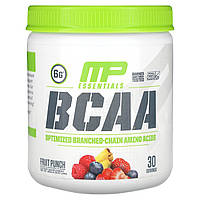 MusclePharm, Essentials, BCAA, фруктовий пунш, 0,57 фунта (258 г)
