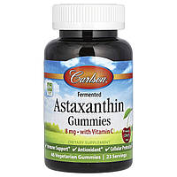 Carlson, астаксантин с витамином C, натуральная вишня, 8 мг, 46 жевательных мармеладок (4 мг в 1 шт.)