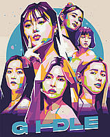 Картина по номерам "K-Pop, Джи Айдл G Idle" Origami 40x50см LW 31160