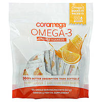 Coromega, Omega-3, Orange Squeeze, 120 пакетов, (2,5 г) каждый