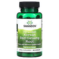 Swanson, Full Spectrum, корень корейского красного женьшеня, 400 мг, 90 капсул