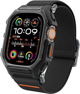 Чохол і ремінець Spigen для Apple Watch Ultra 1/2 (49 mm) - Lite Fit Pro, Matte Black (ACS07104)