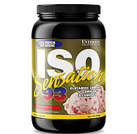 Изолят сывороточного протеина ISO Sensation Strawberry Ultimate Nutrition, 910 г