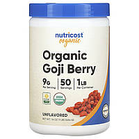 Nutricost, Organic Goji Berry, Unflavored, 1 фунт (454 г)