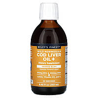 Wiley's Finest, Wild Norwegian Cod Liver Oil+, Orange Bliss, 8.45 fl oz (250 ml)