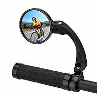 Зеркало велосипедное круглое заднего вида на руль велосипеда (левое) ROCKBROS FK-273L Black