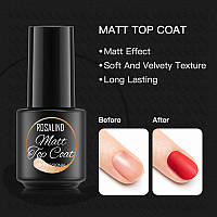 Матовое финишное топ покрытие Rosalind Matt Top Coat Soak Off (матовый топ)