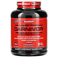 MuscleMeds, Carnivor, Bioengineered Beef Protein Isolate, Cookies & Cream, 3.7 lbs (1680 g)