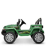 Дитячий електромобіль Джип на акумуляторі Bambi M 4557EBLR-10 зелений, фото 4