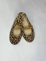 Детские леопардовые туфли балетки Mango на резинке 25 размер