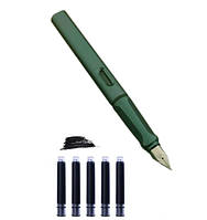 Ручка перьевая - калиграфия с катриджами для заправки Зелений