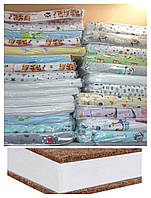 Ортопедичний матрац в дитяче ліжечко 120*60*7 см кокос-поролон-кокос