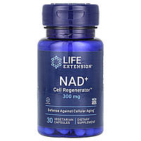 Life Extension, NAD+ Cell Regenerator, восстановитель клеток, 300 мг, 30 вегетарианских капсул