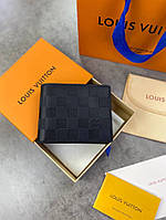 Гаманець Louis Vuitton чорний шкіряний у стилі "Infini" k144
