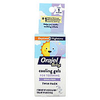 Orajel, Baby Daytime + Nighttime Cooling Gels for Teething, 0+ Years, 2 Tubes, 0.18 oz (5.1 g) Each