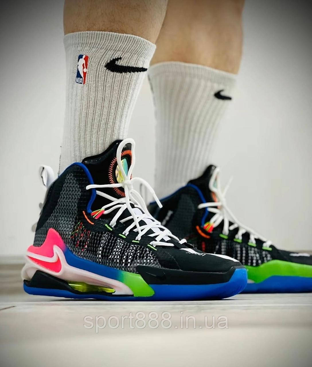 Eur36-46 Баскетбольні кросівки AIR ZOOM GT JUMP AVOCADO OWN SPACE BLACK/RACER PINK/GAME ROYAL/WHITE/GREEN