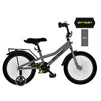 Велосипед детский PROF1 20д. MB 20014-1 PRIME, SKD75, серый, н, фонарь, багажник, подножка