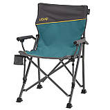 Крісло розкладне для відпочинку на природі зі спинкою та підлокотниками Uquip Roxy Blue/Grey (244002), фото 2