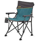 Крісло розкладне для відпочинку на природі зі спинкою та підлокотниками Uquip Roxy Blue/Grey (244002), фото 3