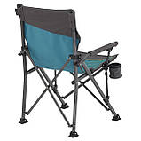 Крісло розкладне для відпочинку на природі зі спинкою та підлокотниками Uquip Roxy Blue/Grey (244002), фото 4