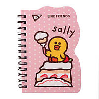 Блокнот YES В7/60 подв. спираль "Line Friends. Sally", клеточка