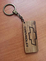 Брелок с гравировкой для ключей деревянный Chevrolet