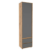 Стильный однодверный узкий шкаф пенал для верхней одежды в прихожую коридор Нитро Софт Сокме