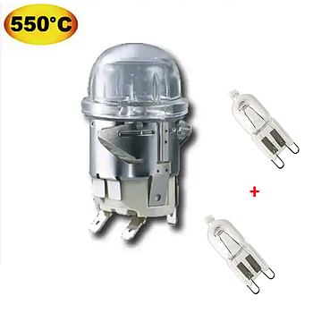 Світильник до +550°C (G9/230В/25Вт) комплект термостійкий для мангалу, барбекю, печі та ін.