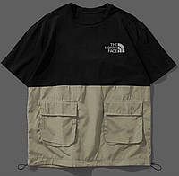 Двухцветная женская футболка THE NORTH FACE с карманами (42-44, 46-48 размеры)
