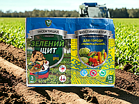 Зеленый щит для огорода универсальный инсектицид Agromaxi с прилипателем и биостимулятором, 3 мл + 12 мл