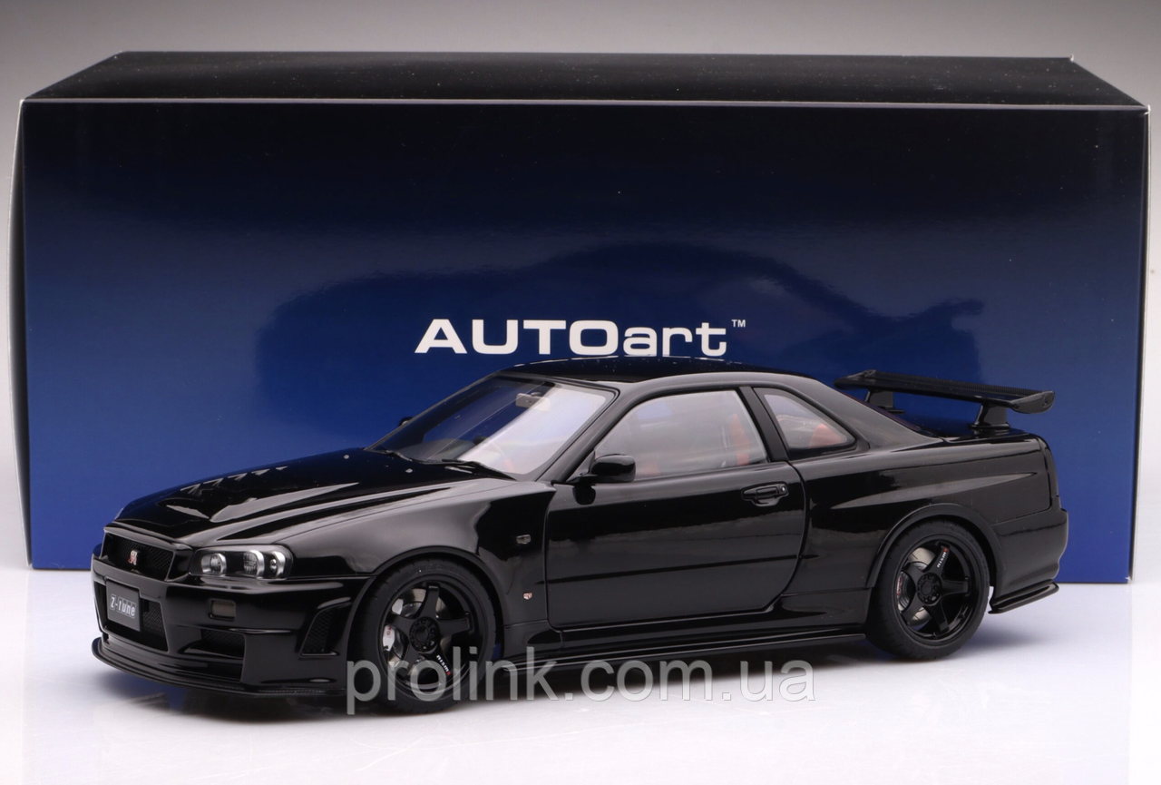 Колекційна модель авто Nissan Skyline GT-R (R34) Z-TUNE 2002, pearl black AUTOart 1:18 - фото 1 - id-p2177995586