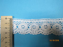 Мереживо кружево на метраж,  натуральне біле 3 см.