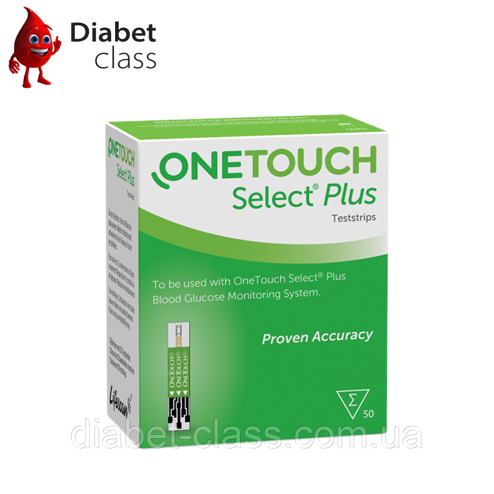 Тест-смужки Ван Тач Селект Плюс (One Touch Select Plus), 50 шт.