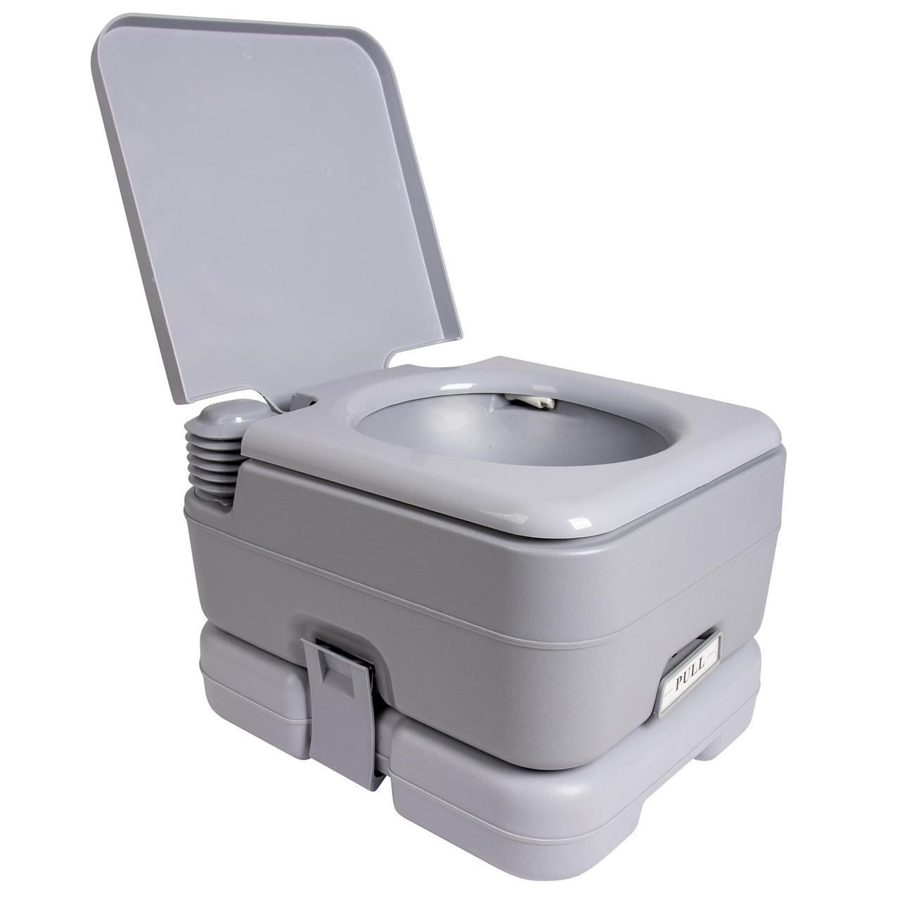 Біотуалет Bo-Camp Portable Toilet Flush 10 Liters Grey (5502825) туалет для дачі, кемпінгу, догляду за хворими