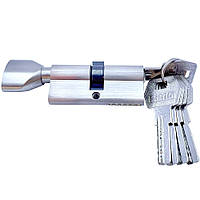 Циліндр дверний SIMA (цинк) 35×35 ключ-тумблер Сатин