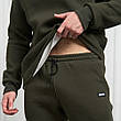 Чоловічий костюм Stout хакі / Спортивний комплект Світшот + Штани на флісі / Теплий флісовий костюм, фото 5