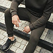 Чоловічий костюм Stout хакі / Спортивний комплект Світшот + Штани на флісі / Теплий флісовий костюм, фото 3