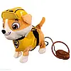 М'яка інтерактивна іграшка щенячий патруль, Кріпиш бігає, гавкає співає, на повідку, фото 4