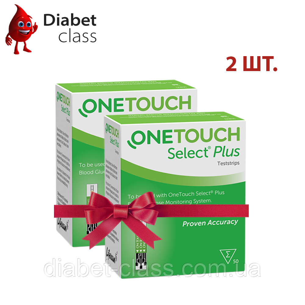 Тест-смужки Ван Тач Селект Плюс 50 шт. (One Touch Select Plus) (2 упаковки)