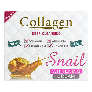 Крем для обличчя Collagen Snail Deep Cleaning відбілюючий