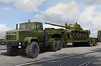 Сборная модель военного тягача Hobby Boss 85513 Украина KrAZ-6446 Tractor with MAZ/ChMZAP-5247G semitrailer 1/