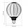 LED лампа VIDEX Filament VL-DG125BN 6W E27 1800K Black Magician pine needles, фото 4