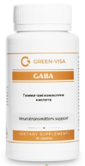 GАВА (гамма-аміномасляна кислота) 90 капсул /Грін-Віза/, фото 1